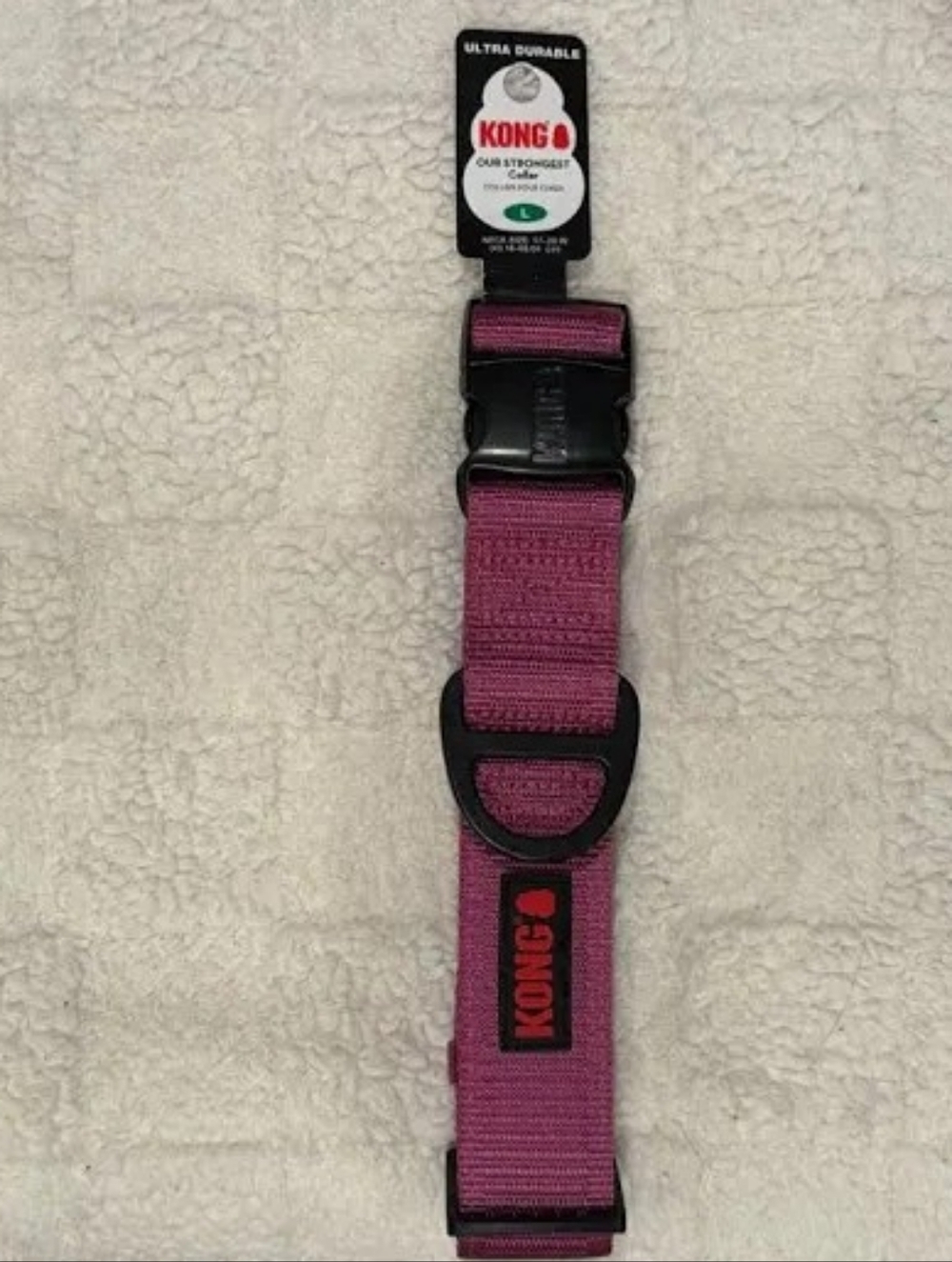 NWT • KONG® Max HD Ultra Durable Neoprene Padded Dog Collar (Pink) Size Large